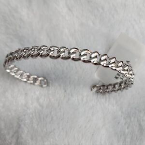 Kendra Scott Silver Chain Link Cuff Bracelet, NEW!
